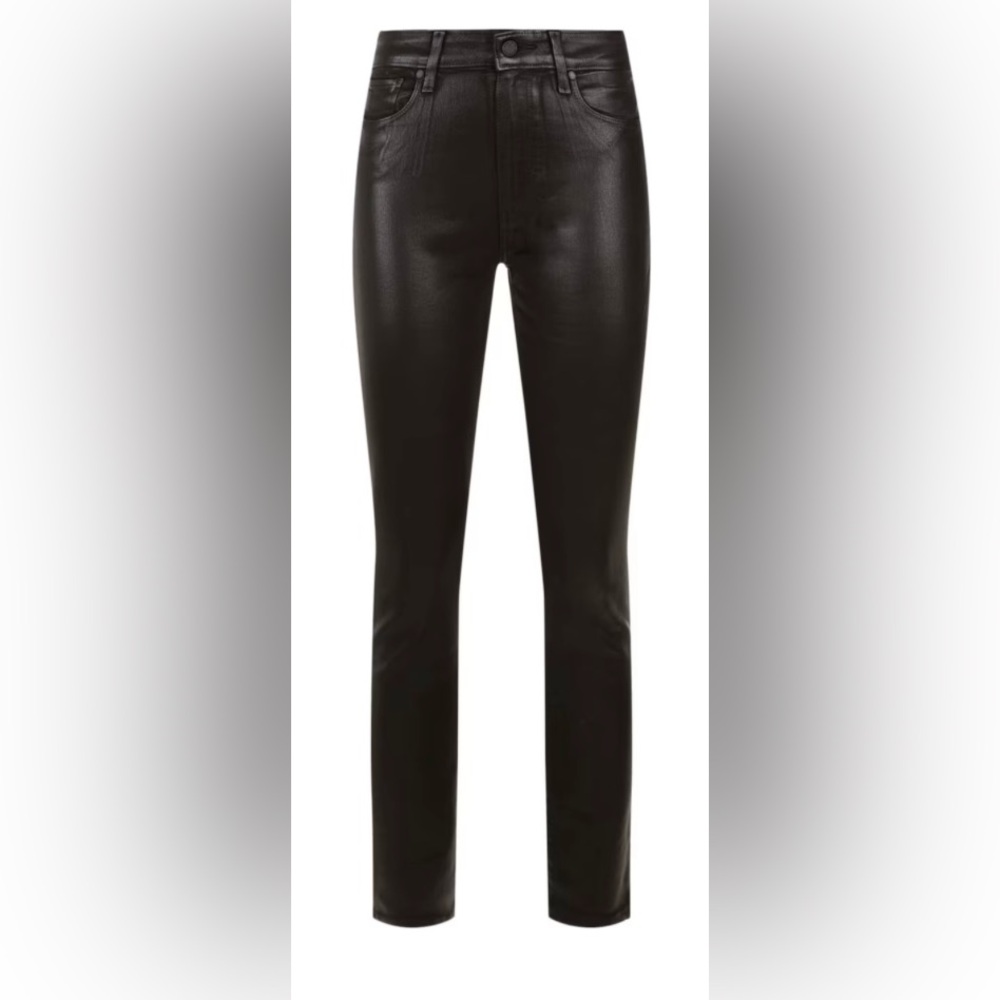 PAIGE Luxe Coated Black Pants